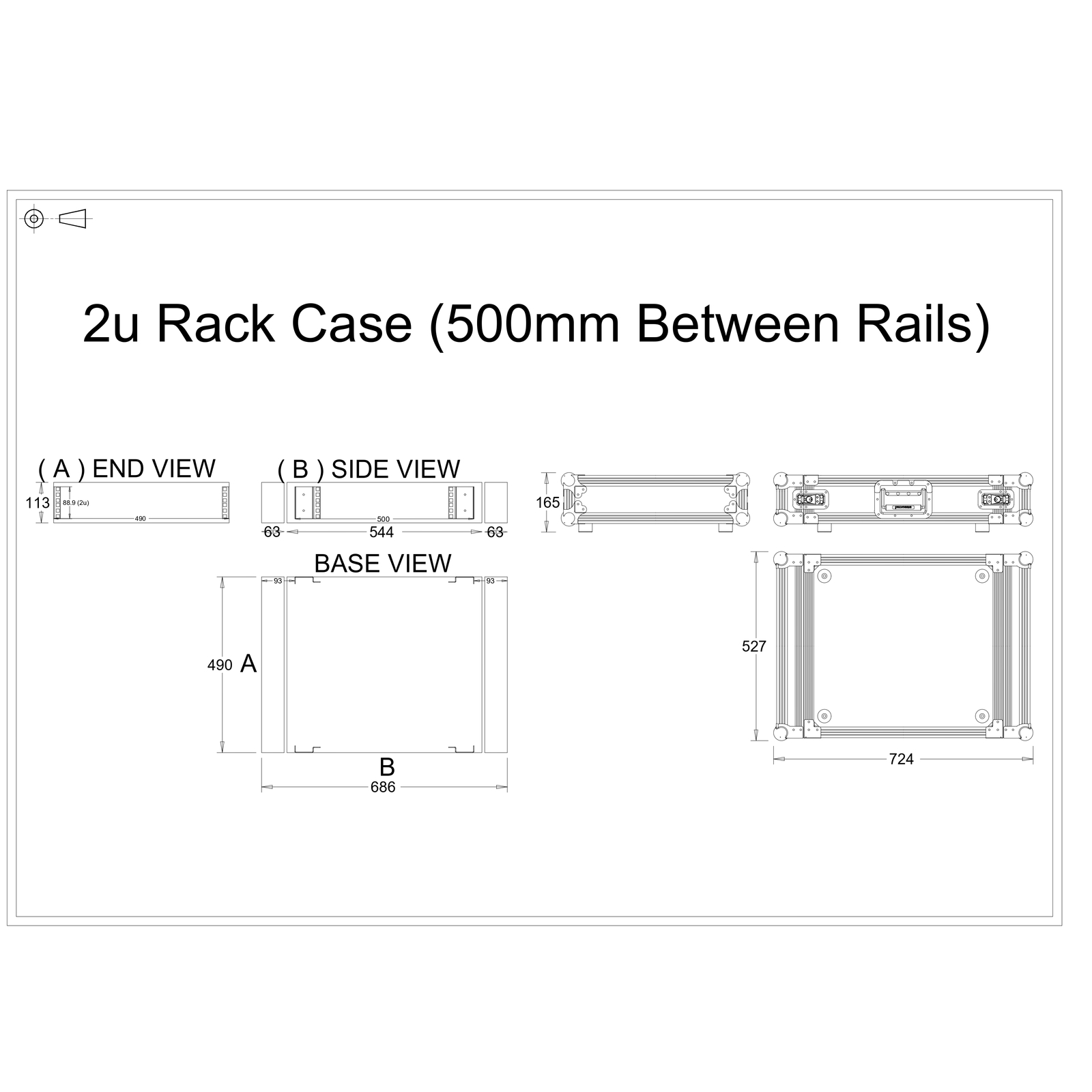 2u Rack Case Flight Case